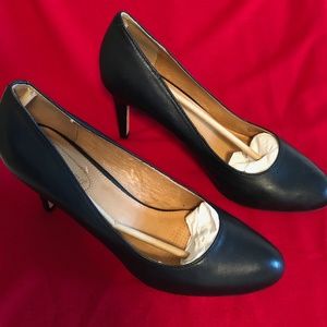 Corso Como Black Leather Pumps.  Size 10